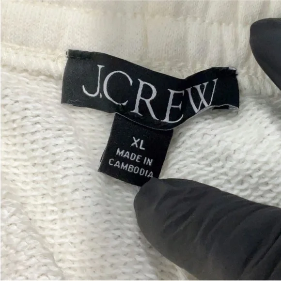 NWT J. Crew White/Cream Pull On Cotton Shorts - Picture 3 of 4